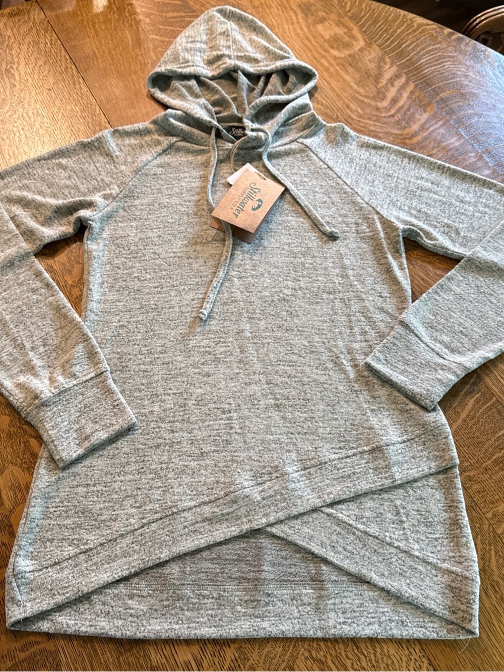 Sundry Heather Gray Lightweight Hoodie Sweater